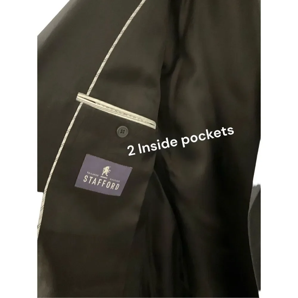 Stafford Classic Fit NWT Men’s Suit/Blazer Jacket 100% Wool